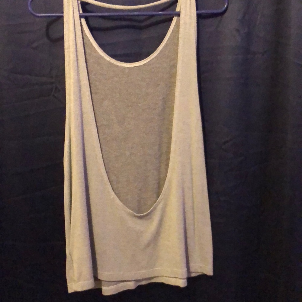 Truly Madly Deeply light green backless tank - Picture 2 of 4